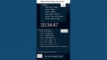 Digital Clock Using Java Script #viral #shorts