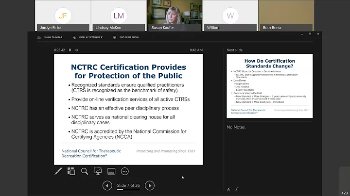 NCTRC Overview, Susan Kaufer