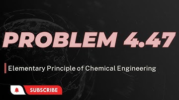 Problem 4.47 | Fundamentals of material Balance| Chapter 4 #process_calculation