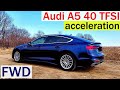 2022 Audi A5 Sportback 40 TFSI FWD acceleration (1/4mile, 0-100, 60-100, 80-120) with GPS results
