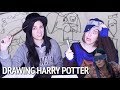 Blindfolded Harry Potter DRAWING Challenge w/ Tessa Netting