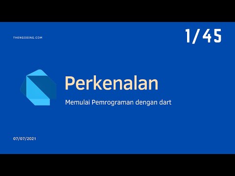 #1   Dasar dasar pemrograman dart - Perkenalan