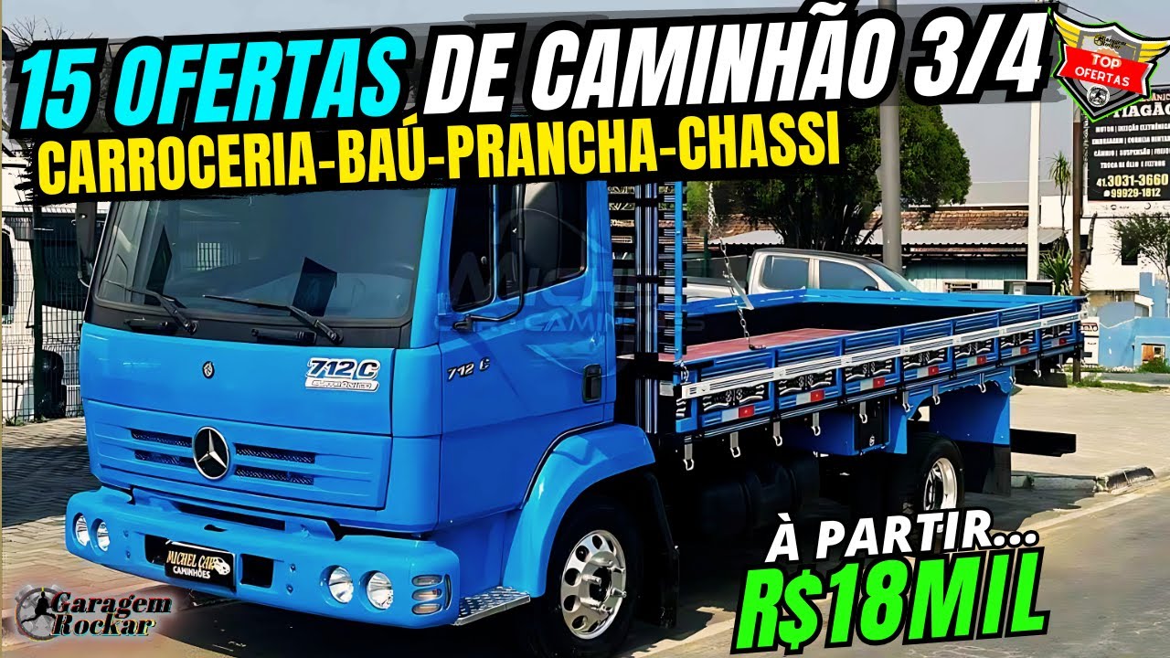 15 OFERTAS de CAMINHÃO 3/4 QUALIFICADO a VENDA BARATO à PARTIR de 18 MIL #caminhão3/4 #mb608 #f4000
