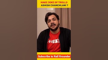 Make Joke Of TROLLS Ashish chanchlani 😂| Ashish chanchlani New Video #shorts