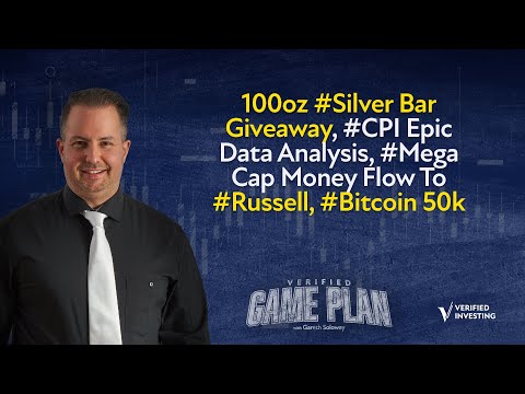 100oz #Silver Bar Giveaway, #CPI Epic Data Analysis, #Mega Cap Money Flow To #Russell, #Bitcoin 50k