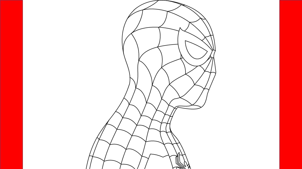 How To Draw Spiderman - Step By Step Drawing - YouTube