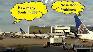 United 2144 Nose Gear Door Diversion *How many souls in LBS* ATC Audio n21723