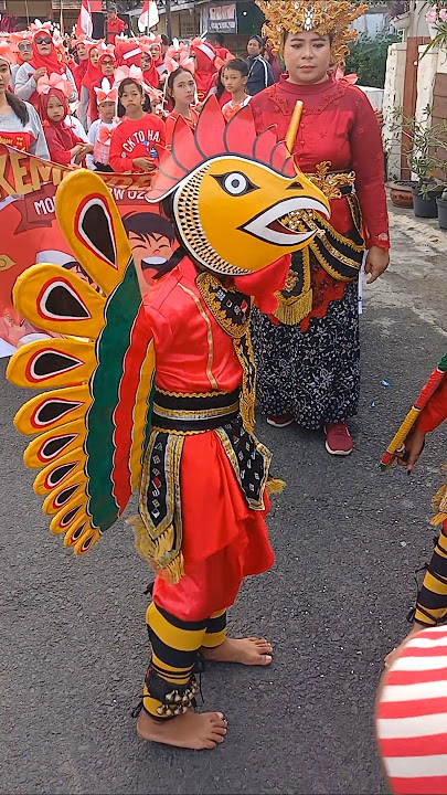 Barong cilik Banyuwangi pitik-pitikan Suku Osing mengawal barisan karnaval #sunriseofjava #mask #art