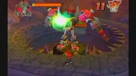 Crash Twinsanity Cortex and mecha Crash Battle