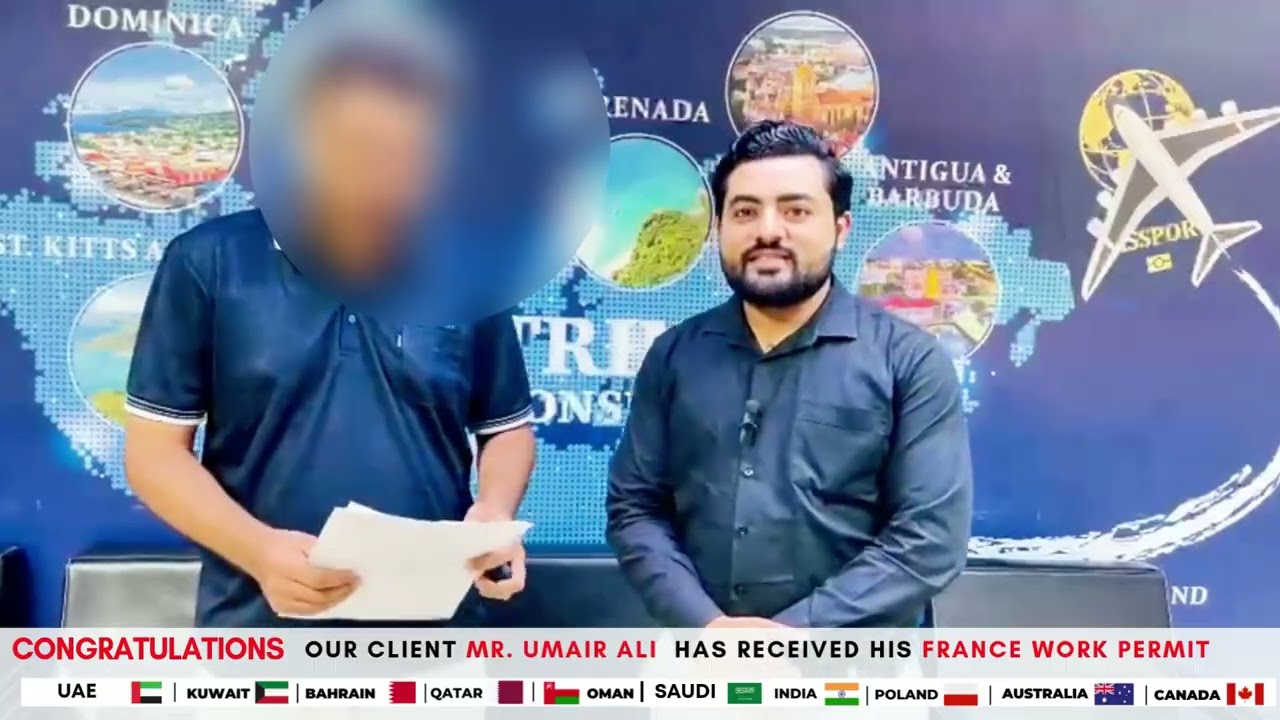 France Work Permit Success Story | Mr. Umair Ali's Journey with Trenity Consultants