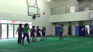 20180419林口國中八年級班際籃球比賽 801紫色  VS  813綠色 第四點