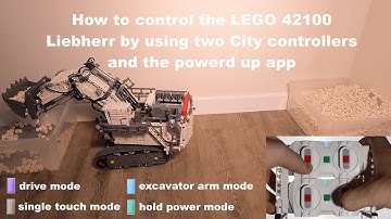 How to control the LEGO 42100 Liebherr by using the City controllers and the powerd up app