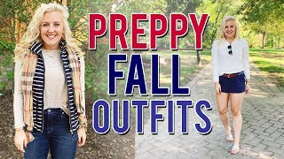 PREPPY FALL OUTFITS OF THE WEEK October 2018!! (LLBeanBoots, Vests & MORE)  || Kellyprepster