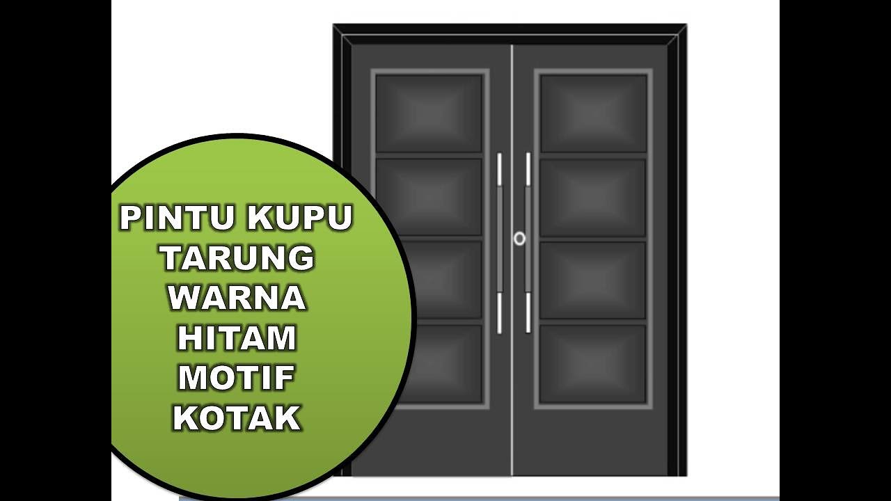 BUAT GAMBAR PINTU  KUPU TARUNG MINIMALIS  WARNA  HITAM  YouTube