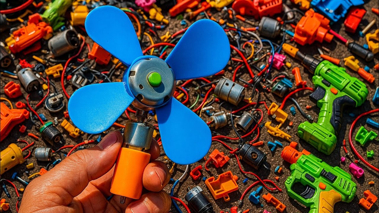 Making crazy ideas from scrap / breaking and opening / dc motors fan 
