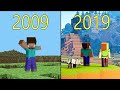 تطور لعبة ماين كرافت 2009 2019 