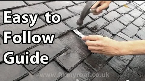 Slate Roof Repair - How to replace a slate & broke...
