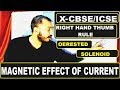 RiGhT HaNd ThUmB RuLe : X PHYSICS:  Magnetic Effect of  CuRRenT  : Current Loop and SoLeNoiD :