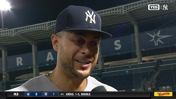 Giancarlo Stanton discusses clobbering two homers in 13-3 win over Tampa Bay