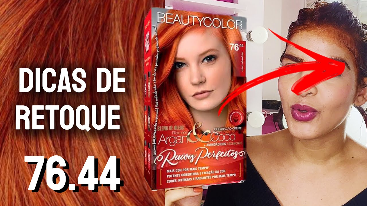 🔥RETOCANDO A RAIZ COM BEAUTY COLOR 76.44 RUIVO ABSOLUTO! 