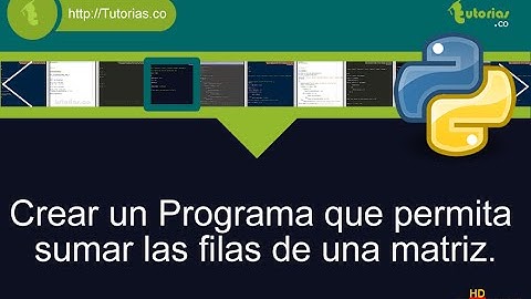 arrays – python (suma de filas matriz)