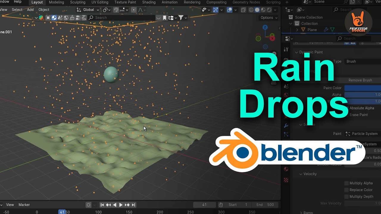 Rain drops in Blender - YouTube