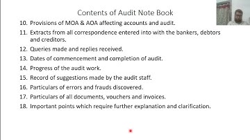 Audit Note Book