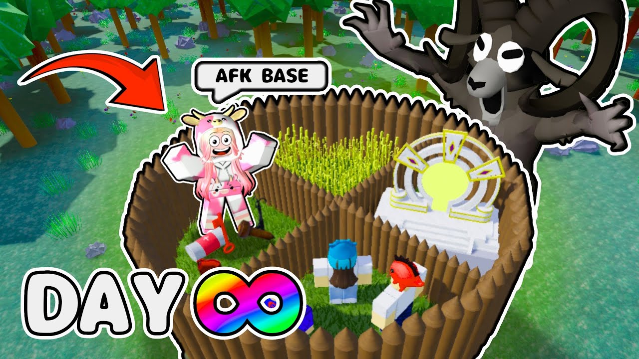 MOMON BANGUN AFK BASE UNTUK BERTAHAN 9999 Hari di 99 NIGHT IN THE FOREST