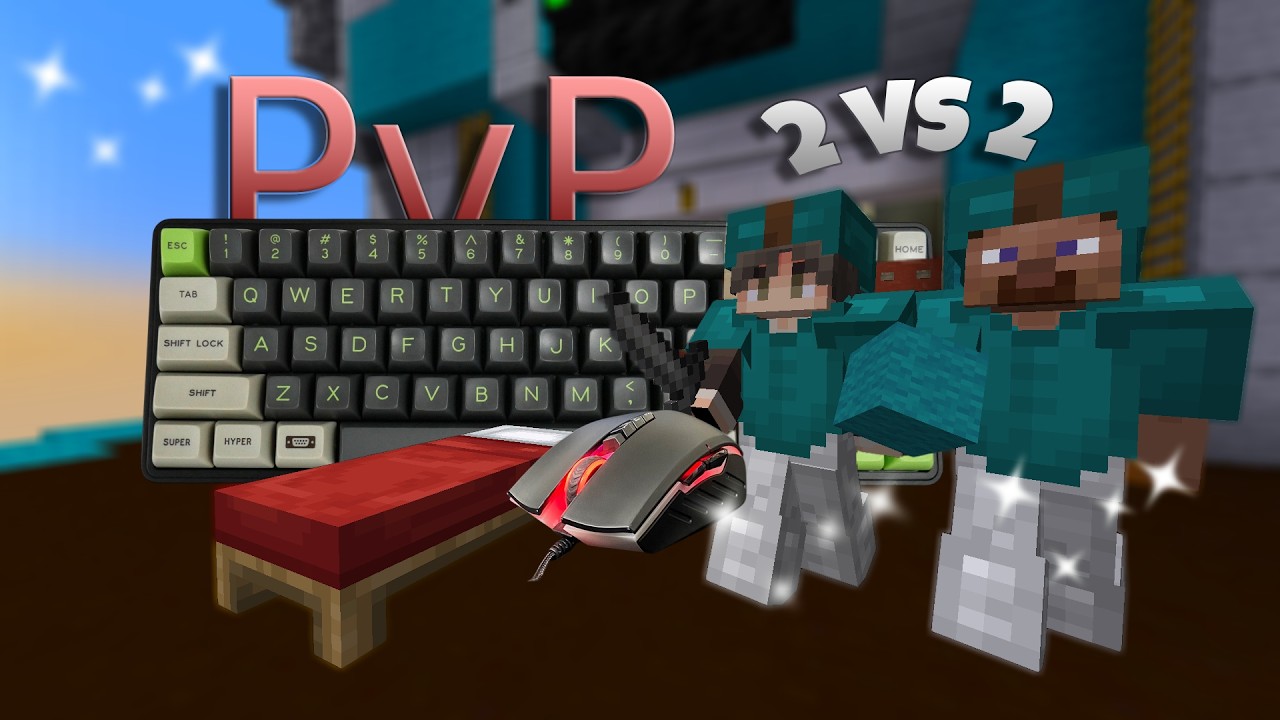 Minecraft Bed Wars PVP 2vs2 Gameplay Insane!!