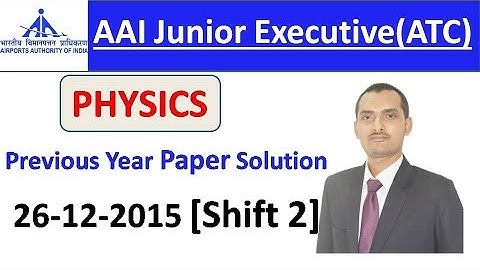 AAI ATC | Physics Previous Year Paper Solution 2015 Shift 2 | SpeedUp Education