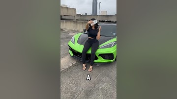 Girl Super Car Prank #c8 #corvette #ferrari #lamborghini #shorts #goldsigger