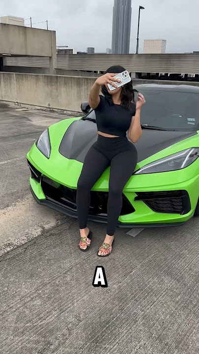 Girl Super Car Prank #c8 #corvette #ferrari #lamborghini #shorts #goldsigger