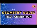 Text Animation With Geometry Nodes | Blender 5