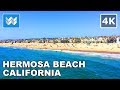 Walking around Hermosa Beach Pier in South Bay Los Angeles, California Travel Guide 🎧 【4K】