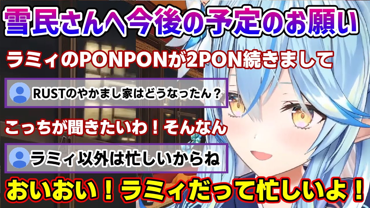 雪民さんへ今後の予定でのお願いについて語るラミィちゃん【雪花ラミィ/ホロライブ/切り抜き/らみらいぶ】