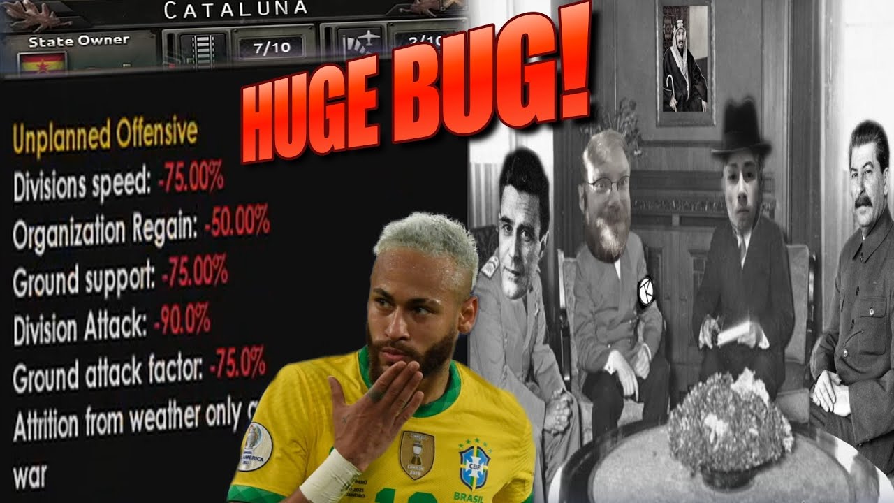 HOI4 ROLEPLAY IS BACK! IS NEYMAR A BRAZILIAN SPY? THE IBERIAN REFUGEE CRISIS! GAME BREAKING BUG!