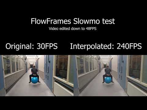 FlowFrames Slow Motion Comparison