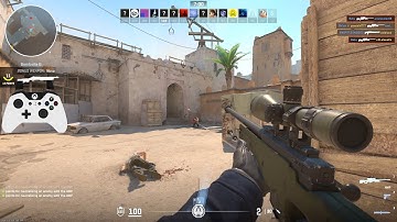 I play Counter-Strike 2 with a Xbox Controller | AWP Gameplay | (No Commentary) | Learning to play