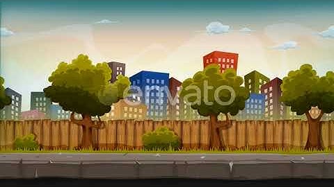 Seamless Street City With Parallax Effect | Motion Graphics - Videohive template