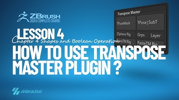 How to Use Transpose Master Plugin in Zbrush? | Lesson 4 | Chapter 4   Zbrush 2021.5 Full Course