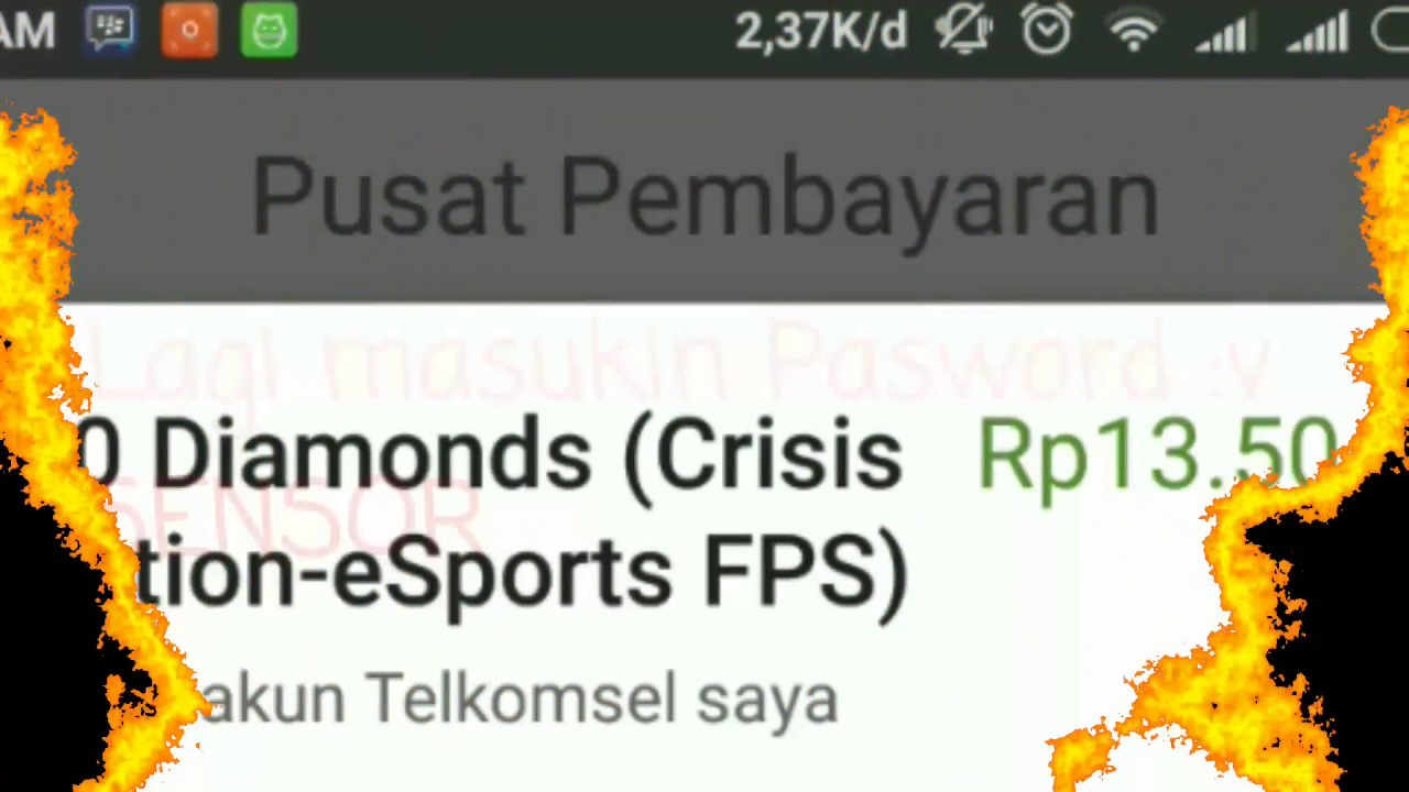 Cara Top up Crisis Action Dengan (PULSA). 