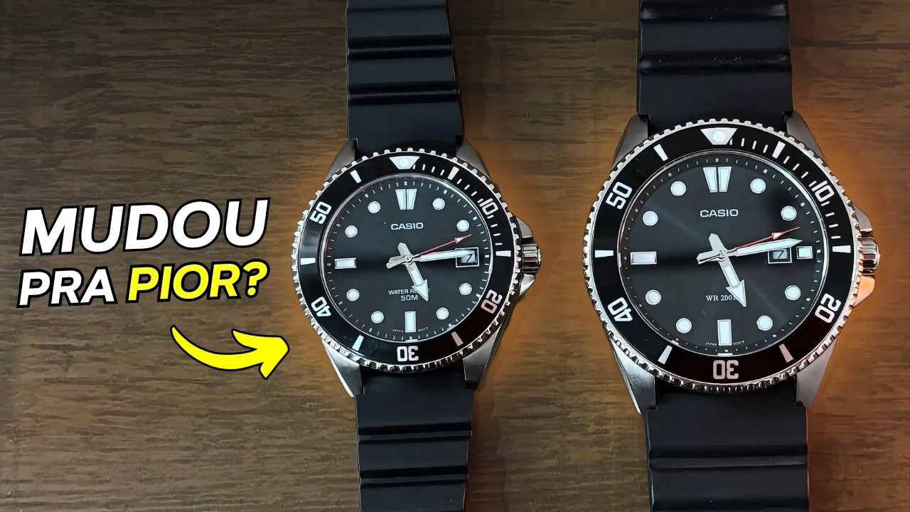 O CASIO DURO de 38mm é PIOR? (Comparativo MDV-10 vs MDV-107)