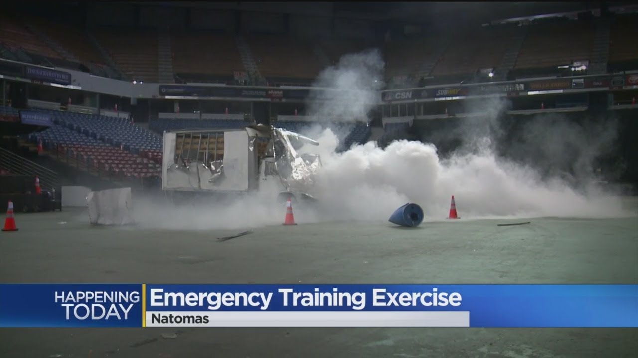 Emergency Training Exercise Being Conducted At Sleep Train Arena
