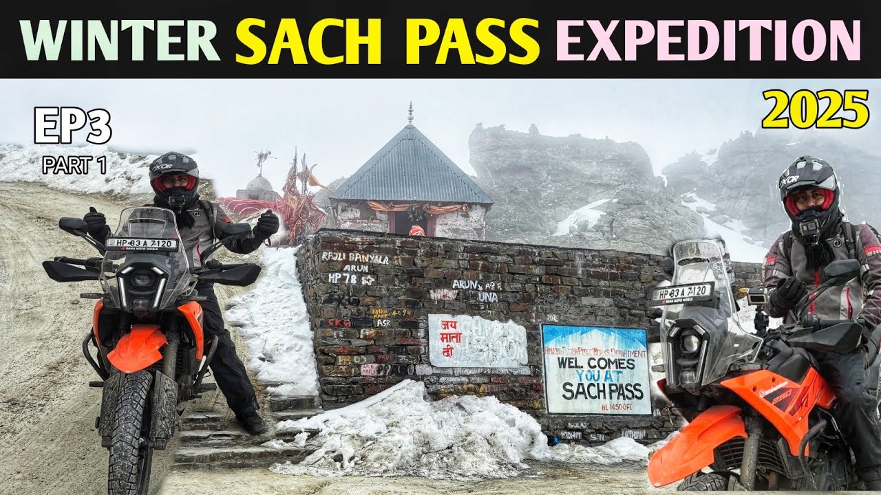 HALAT KHARAB 🥶 WINTER SACH PASS EXPEDITION ON KTM ADV 250/ BHAIRAGARH TO KILLAR/SACH PASS BIKE RIDE