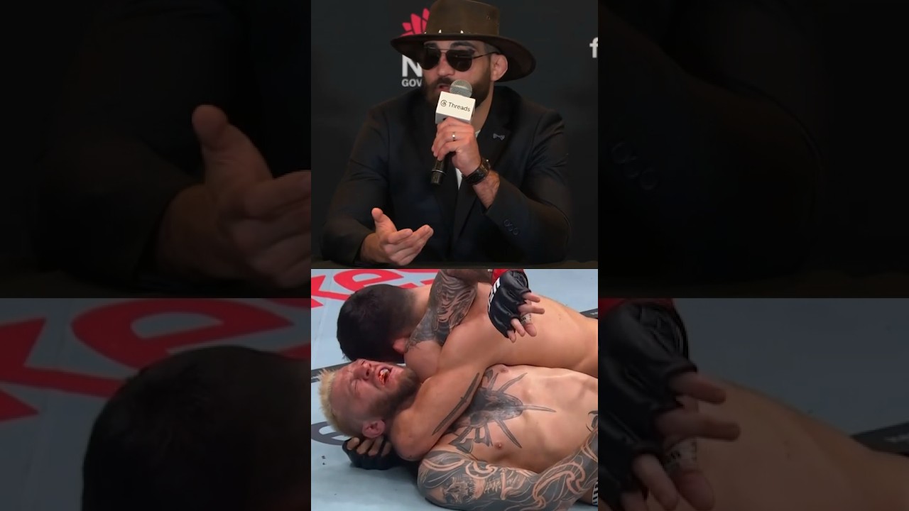 Бенуа Сен-Дени выражает уважение Дэну Хукеру за то, что тот выжил после удушающего приема.