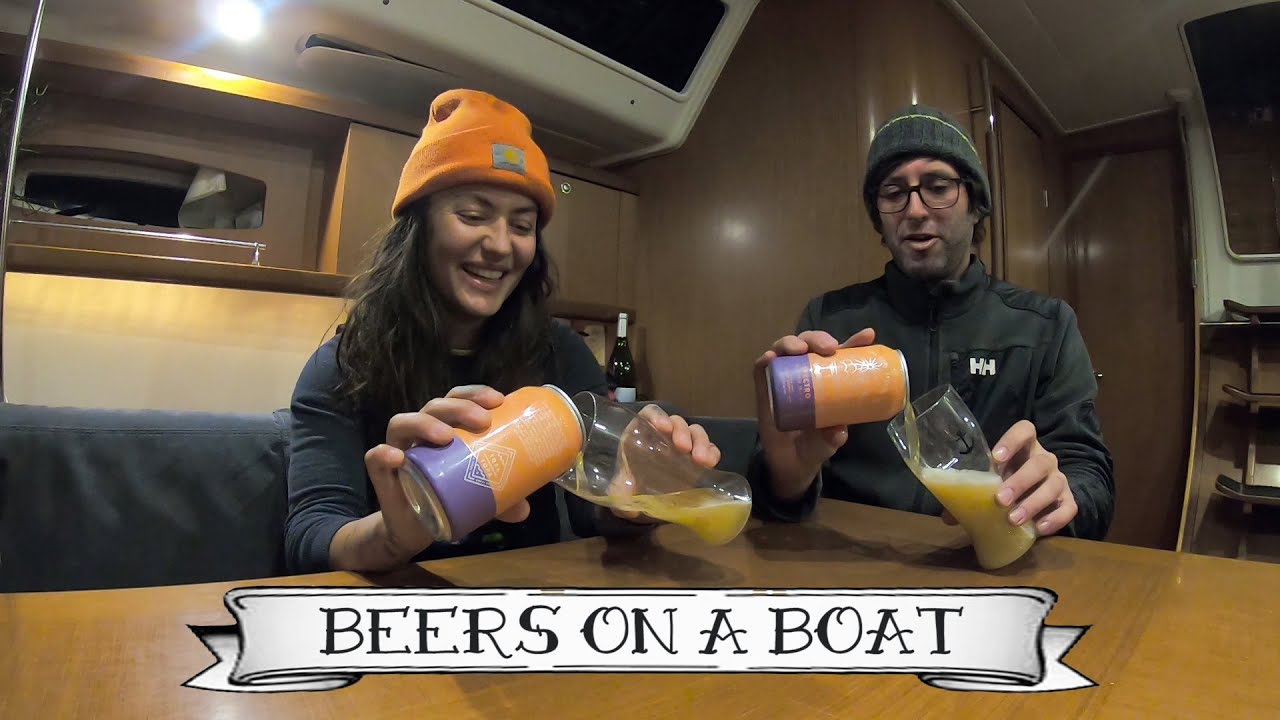 BEERS ON A BOAT : TOPA TOPA Craft Beer Review with Camille and John onboard a Beneteau Oceanis 40