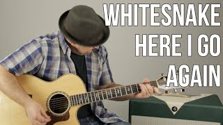 Whitesnake - Here I Go Again - How to Play on Guitar - Lesson - Tutorial, Chords pro