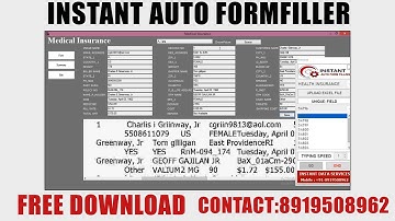 Health Insurance Form Filling Auto Typing Software Free Download #healthinsurance #formfilling