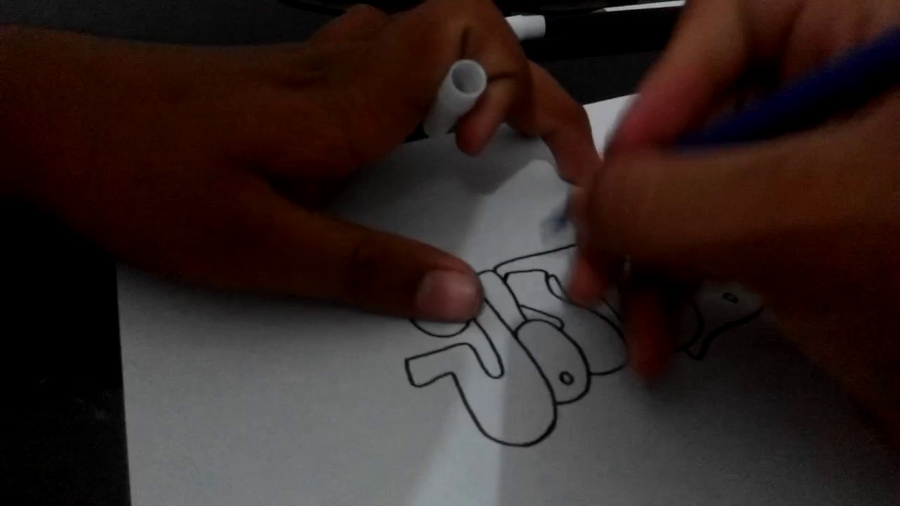 Belajar gambar graffiti 