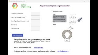 Auger/Screw flight Design Software screenshot 2